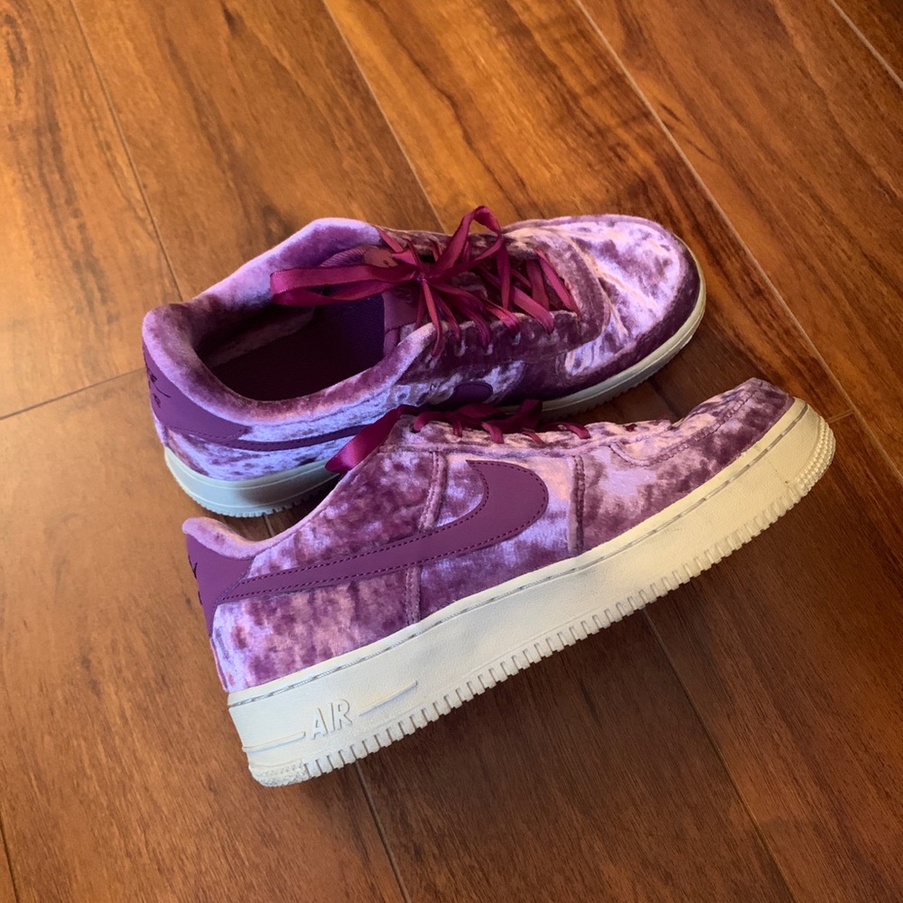 Nike Air Force 1s velvet